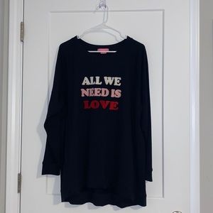 SZ XXL Isaac Mizrahi All We Need Is Love Top